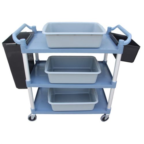 餐盘收集车收碗车收餐车三层塑料推车餐厅饭店火锅店上菜车送餐车