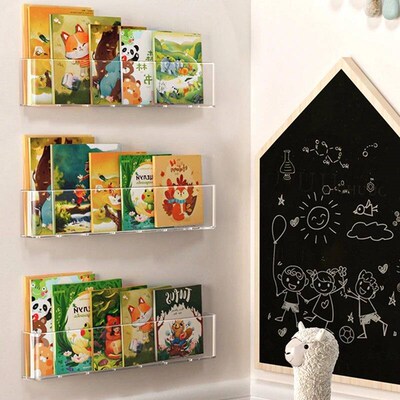Acrylic Dispaly Rack Wall Mounted Magazine Rack Organizer Sh