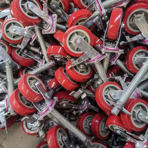 移动脚手架轮子寸转向脚轮丝杆升降活动架子8寸滑轮b刹车万向轮