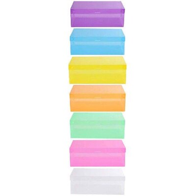 7 Pcs Shoe Boxes Shoes Storage Bin Stacked Bins Foldable