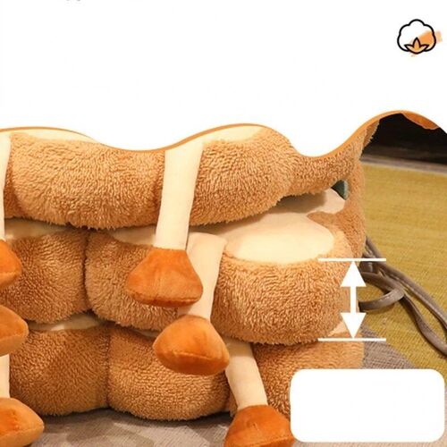 Simulation Bread Toast Cushion Stuffed Memory Foam Sliced Br