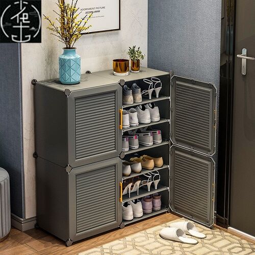 Household dustproof storage simple shelf shoe cabinet rack