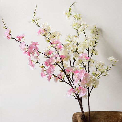 109cm Artificial Silk Flowers Fake Cherry Blossom Long Branc