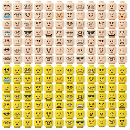 56pcs/lot Figure Head Faces Creative Laugh Cry Cute Facial E