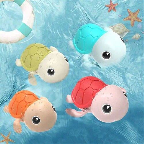1PC NEW 2nd Wind Up Tortoise Classic Baby Water Toy Infant