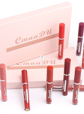 10 boxed lip gloss non-stick cup waterproof matte matte