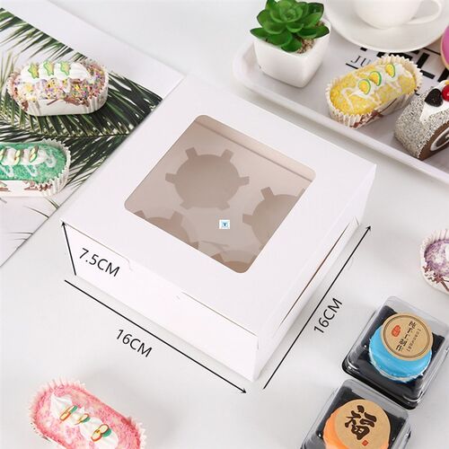 10Pcs Bread Box Kraft Paper Cupcake Box Bakery Cake
