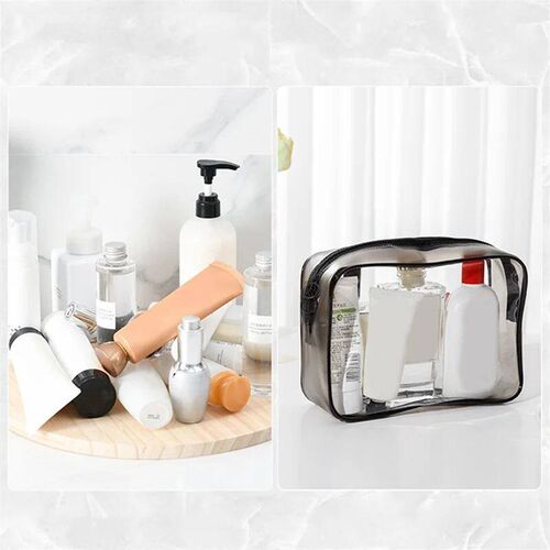 Transparent Cosmetic Bag PVC Women Zipper Clear Makeup Bags