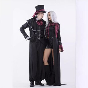 Halloween cosplay couple costume万圣节男女角色扮演吸血鬼服装