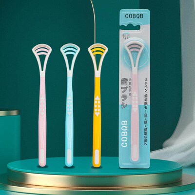 Silicone Tongue Scraper Tongue Brush Multi-functional Dual-e