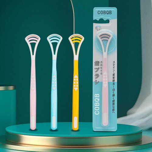 Silicone Tongue Scraper Tongue Brush Multi-functional Dual-e