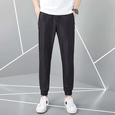 Ice Silk Casual Pants Mens Loose Spring and Summer Fashiona