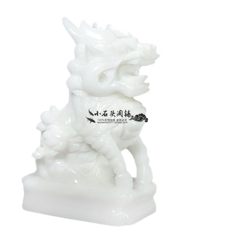 天然玉石麒麟手工雕刻动物家居客厅玄关窗台摆件汗白玉雕刻工艺品,家居饰品,桌面摆件,淘宝优惠券,粉丝福利购,淘宝优惠卷