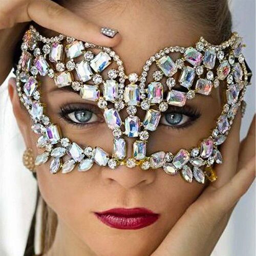Stonefans Square Rhinestone Mask Masquerade Halloween for