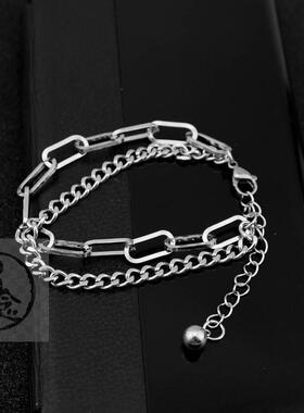 -Stainless Steel Combination Chain Brlet Neutral Wind Men an