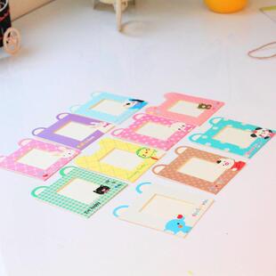 3-inch 10-piece cartoon photo frames with twine clips, moder
