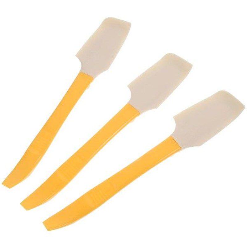 8Pcs Polished Surface Silicone Jar Spatulas Scrapers Cake - 实物图
