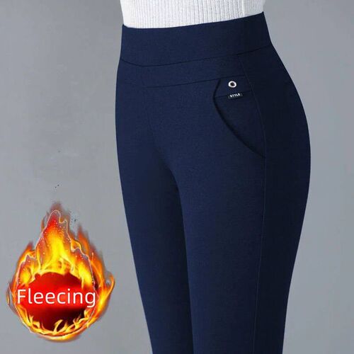 2024 Autumn Winter Pencil Pants Women Fleecing Thermal Srenc