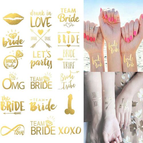 10Pcs/Set Bachelorette Party Bridal Decoration Tattoo ers Va
