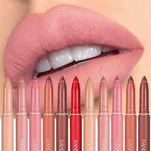 12 Color Matte Lipstick Pen Nude Pink Matte Solid Lip Gloss