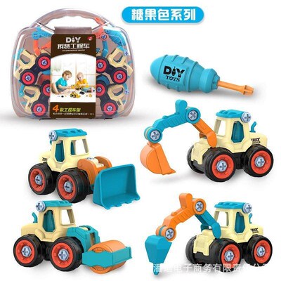 Chldren Detachable Assembly Engneerng Vehcle  Toys As
