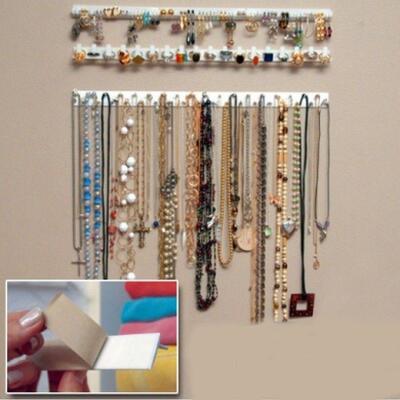 adhesive jewelry earring necklace hanger holder organizer