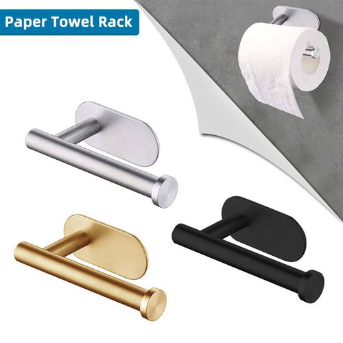 Self Adhesive Toilet Paper Towel Holder Stainless Steel Wall