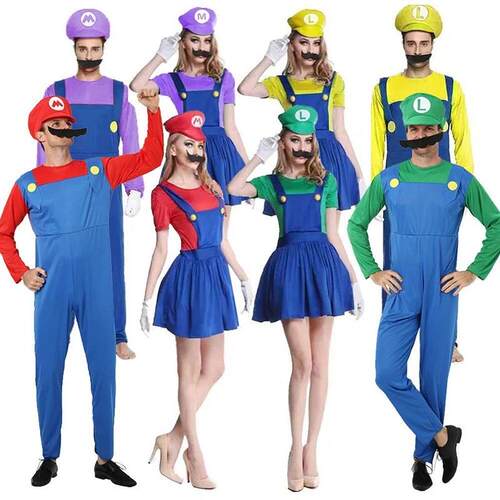 Game Marios Super Luigi Brothers Uniform Set Cosplay Costume