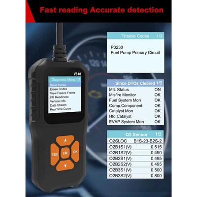 1 PC V318 Automobile Fault Diagnosis Instrument Engine Teste