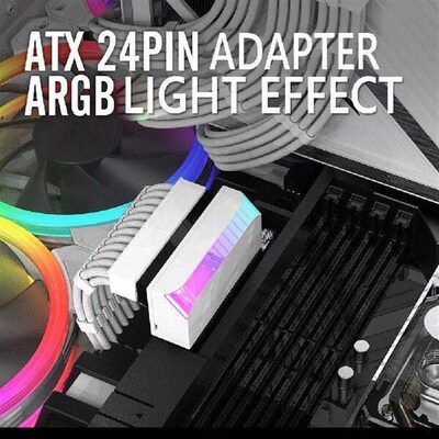 ATX 24Pin To 90 Degree Power Supply Cable Connectors