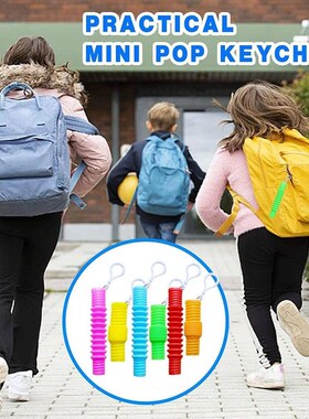 24PCS Mini Pop Tube Keychains Fidget Sensory Toys Bulk Fidge