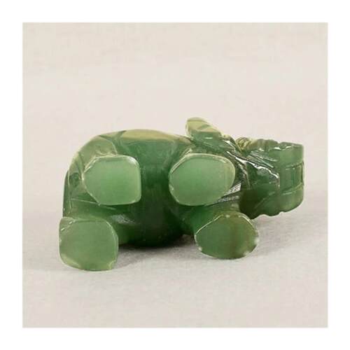 Handmade Carved Tangling Jade Elephant Gemstone Natural Crys