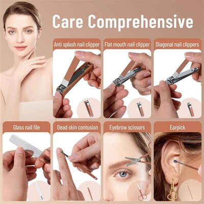 Anti-Splash Nail Clipper Set Hand In Hand With Manicure Clip