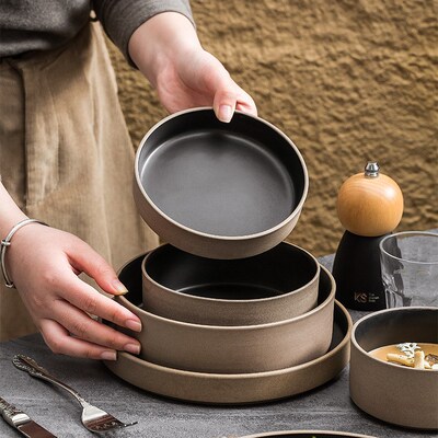 piece set household ceramics dinner bowls plates dish no