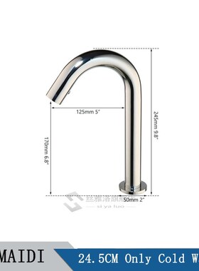 Matte Black Hand Touch Tap Automatic Inflated Sensor Faucet