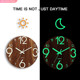 for Luminous Room Living Kitchen Silent Clock Wall Inch