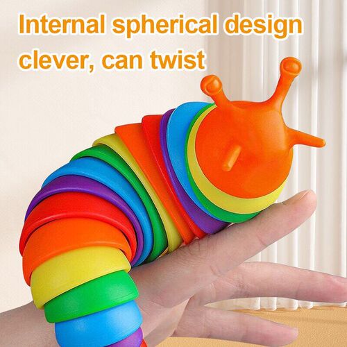 18cm 3D Colorful Slug Decompression Toy Bionic Vent Anti Anx