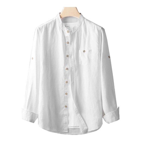 Summer Pure Linen Collar Loose Large Size Fashionable Casual