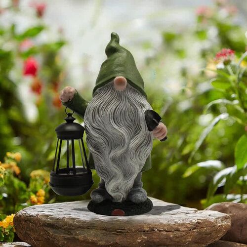 Craft Art Ornament Resin Garden Park Decoration Solar Power