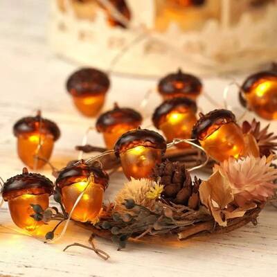 30 LEDs Acorn String Lights Thanksgiving Decorations