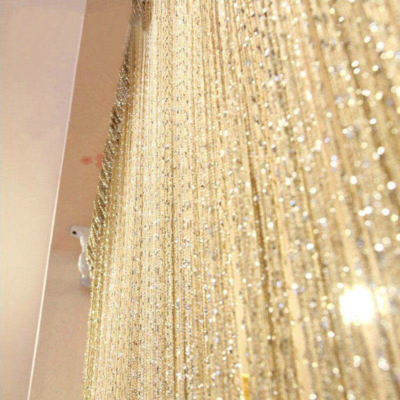 200x100 cm  Crystal Curtain Flash Line Shiny Tassel String D