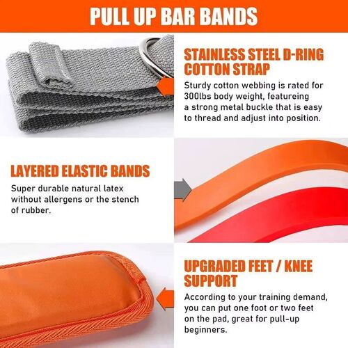 1pc horizontal bar pull up power band, adjustable training a