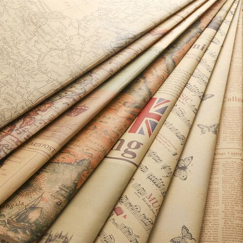 包装纸礼盒包装纸 Flower wrapping paper Birthday gift package