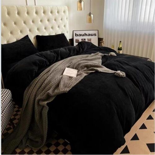 Luxury Fleece Bedsheet set Blanket Duvet Cover Set Bed Cover