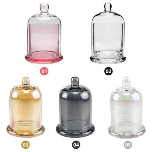 Glass Cover Candle Holder Home Decor Vases Glass Flower Disp