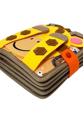 Montessori Toy Busy Board Giraffe Busy Book for Baby 1 2 3 A