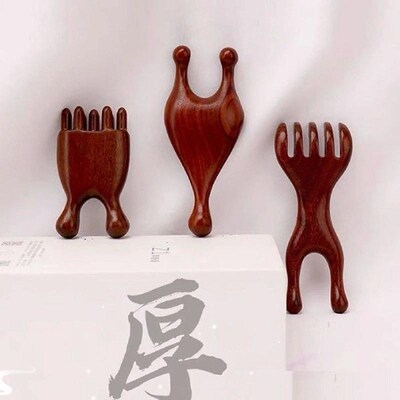 1pcs Wood Body Meridian Massage Comb Face Eye Shoulder Neck