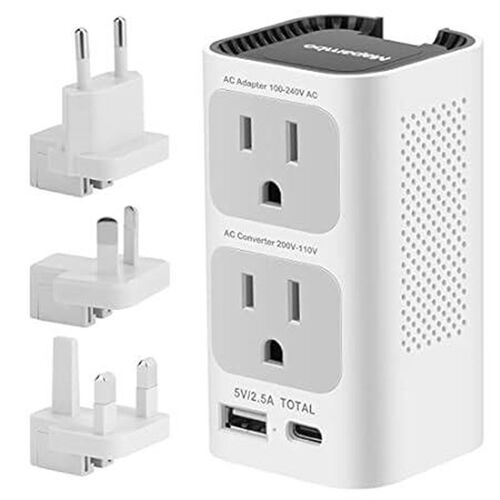 Universal Travel Adapter 220V to 110V Voltage Converter U