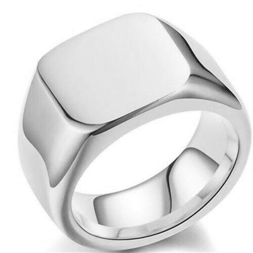 Signet Square Finger Rings For Men Punk Style Collection Gol