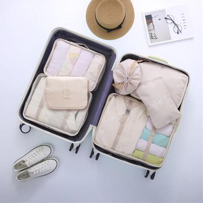 7PCS Compression Packing Cubes Travel Luggage Organizer bag